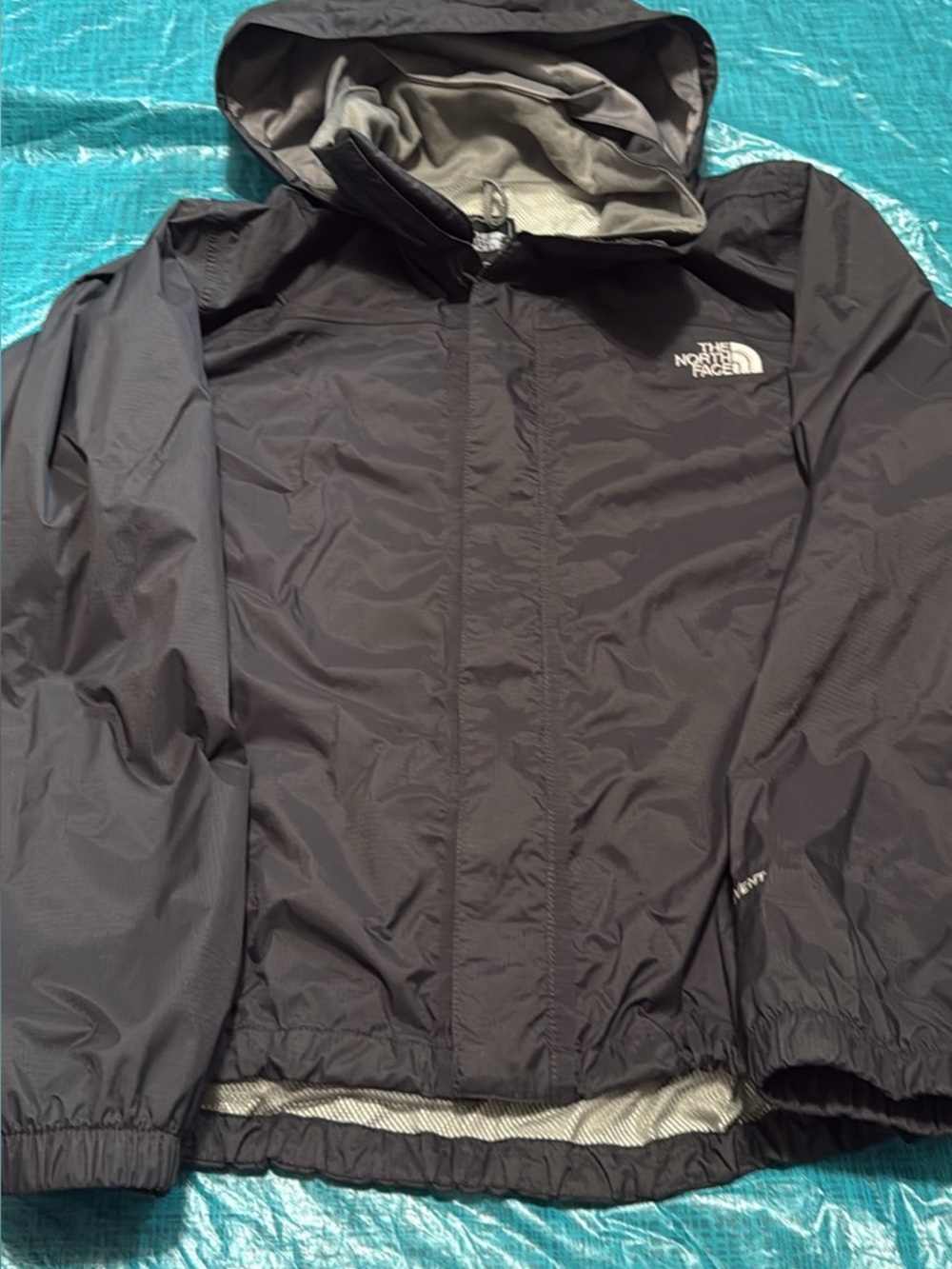 The North Face Men's Dark Gray Hooded Raincoat